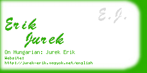 erik jurek business card